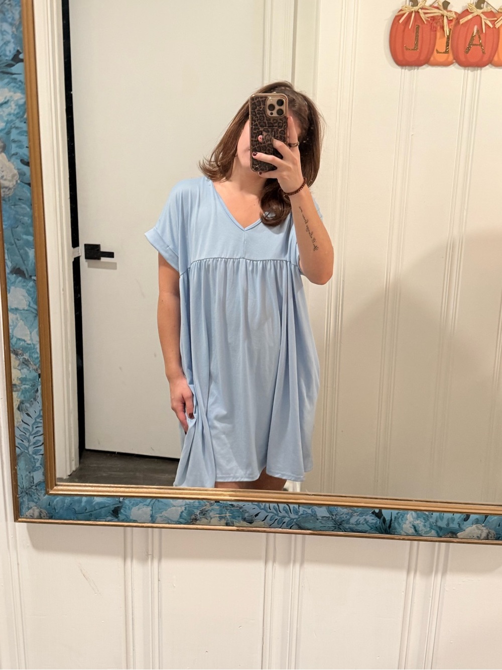 Blue Babydoll T-Shirt Dress